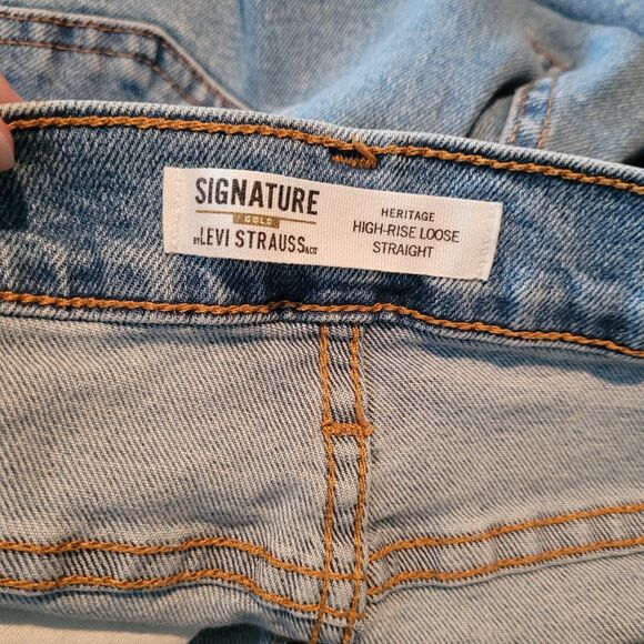 Levi's Heritage High Rise Loose Straight Jeans Women's Size 10 / 30 Blue Baggy - Picture 7 of 11